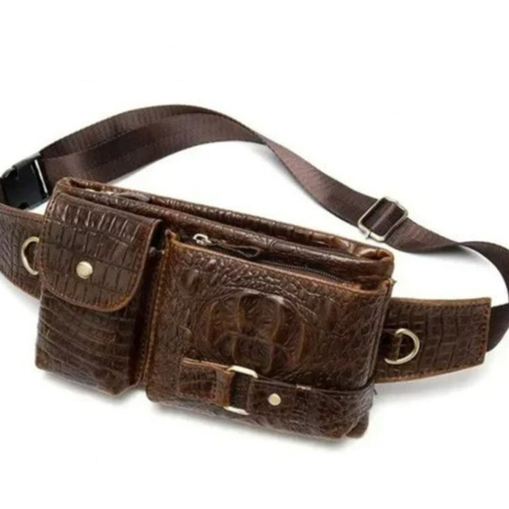 Brown Leather Waist Bag